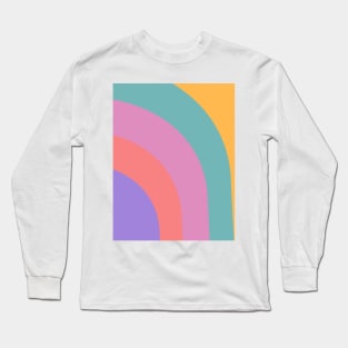 Boho happy aura rainbow pattern Long Sleeve T-Shirt